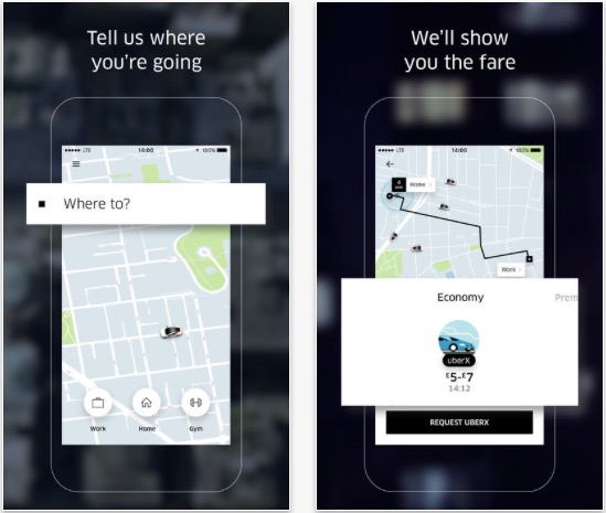 Aplikace Uber