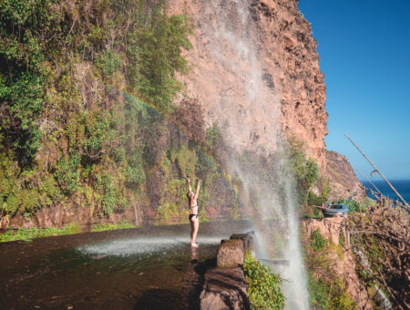 Madeira – Cascata dos Anjos, aneb vodopád, který padá přímo na silnici